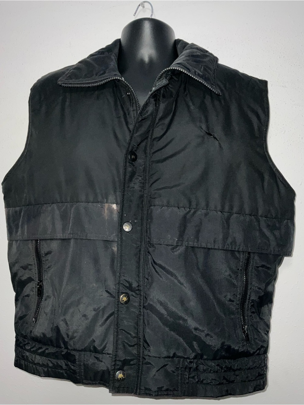 Distressed 80s Adventure Gear Real Down Puffer Vest Black Men's M Thrashed